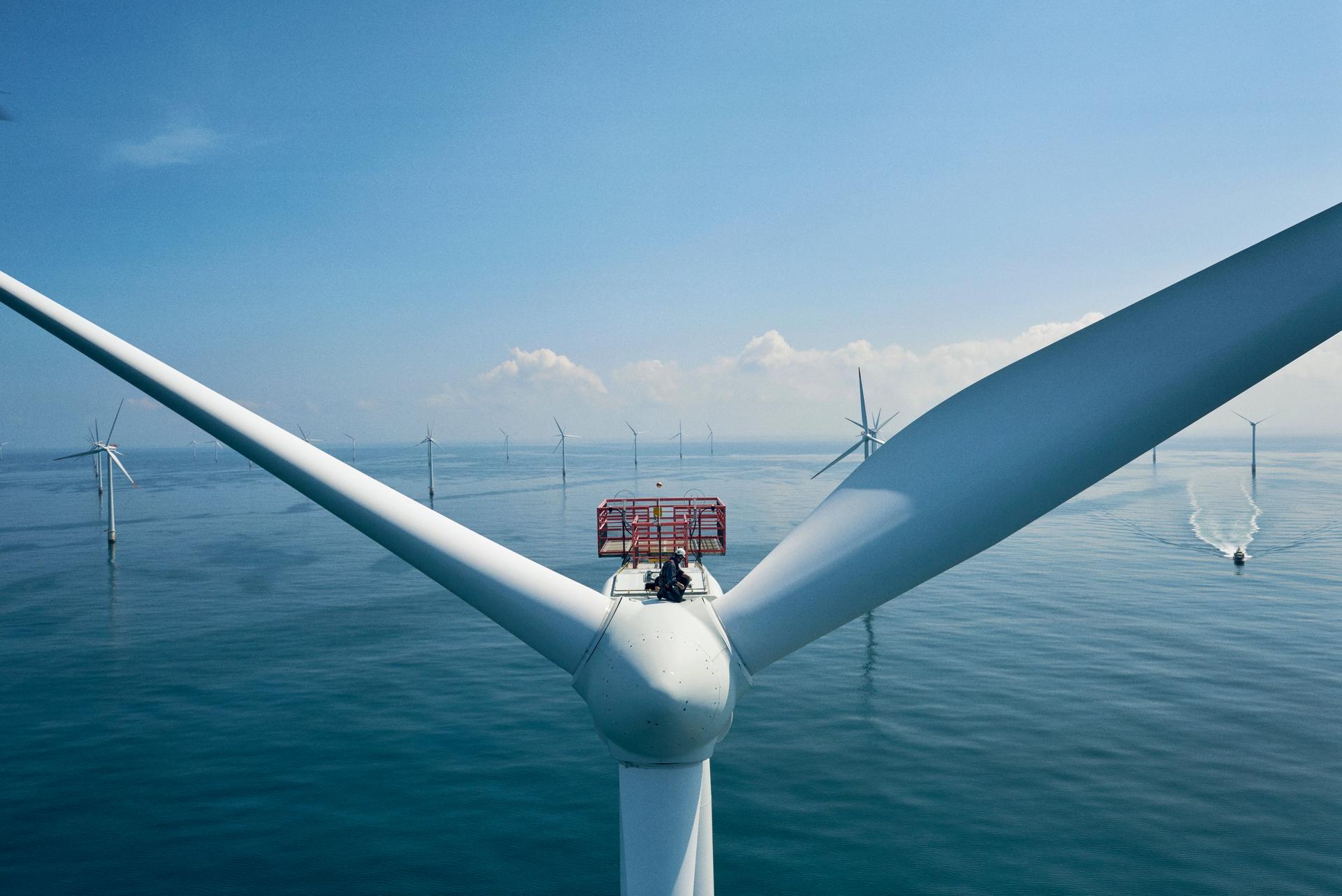 Offshore-Windpark auf Wasser
