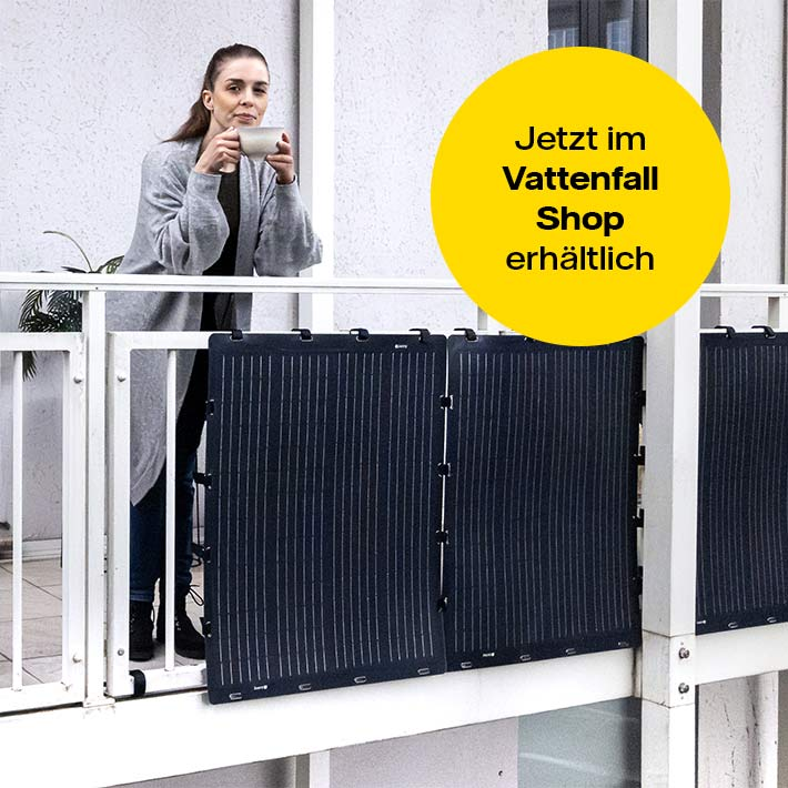 Hinweis: Balkonkraftwerke jetzt im Vattenfall Shop erhältlich