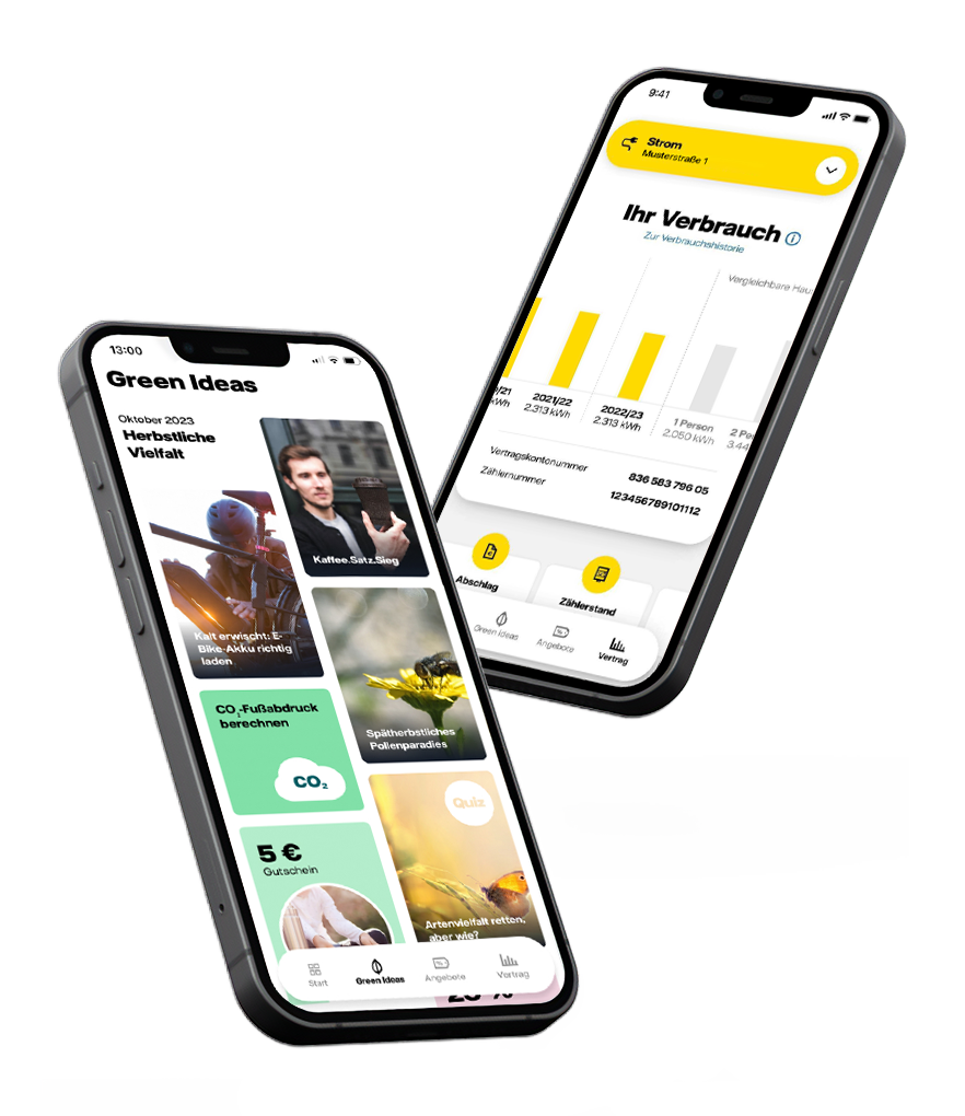 Vattenfall App auf einem smartphone Bildschirm