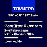 Siegel TÜV Nord geprüfter Ökostrom