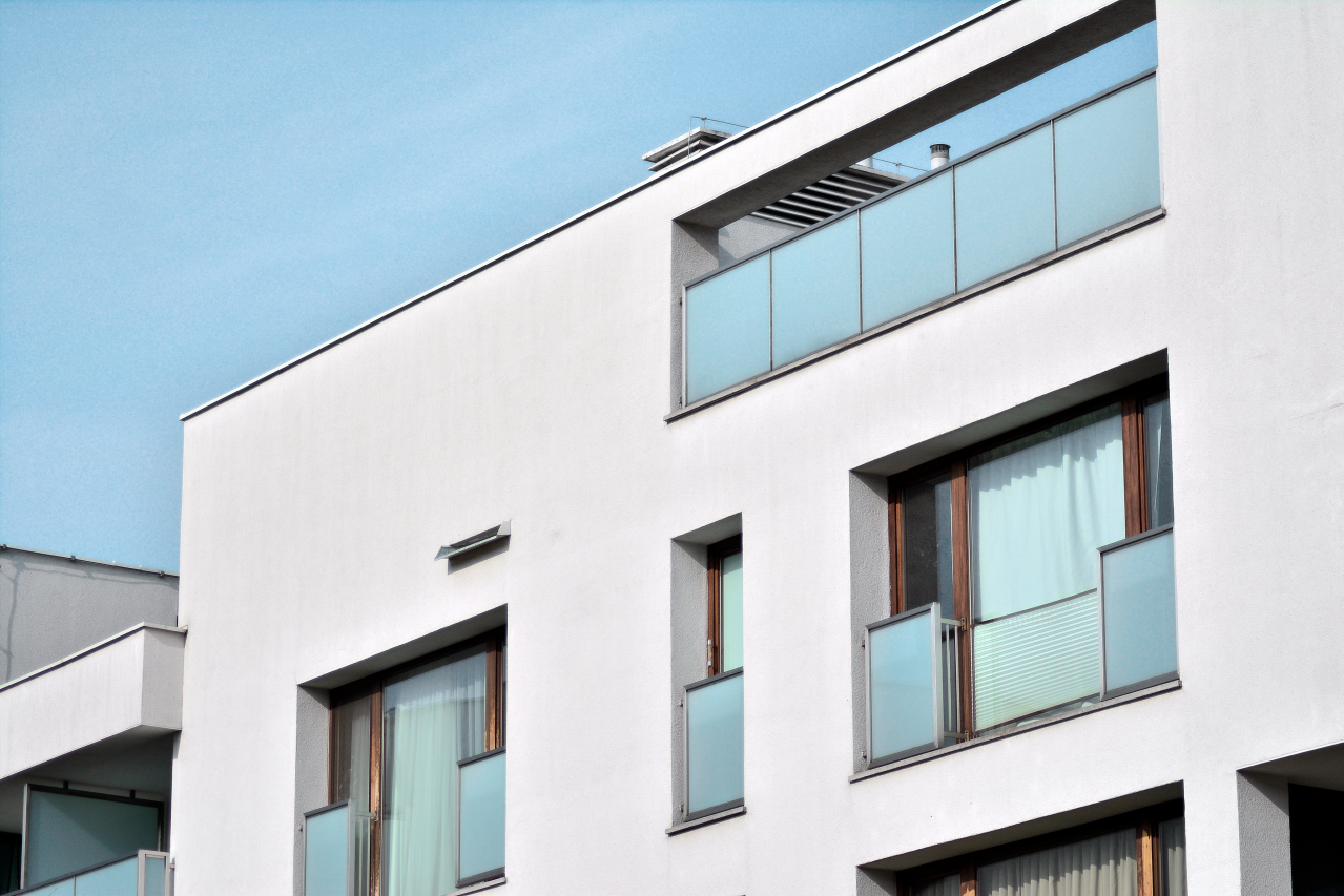 Residential area apartment building detail