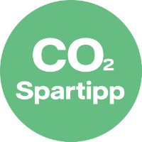 Grüner Kreis: CO2-Spartipp