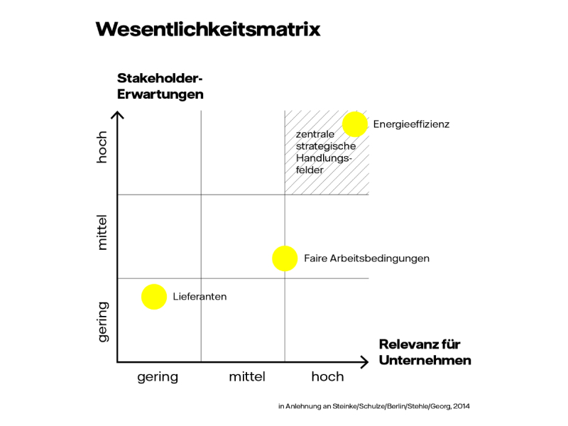 Wesentlichkeitsmatrix: Stakeholder-Erwartungen und Relevanz für Unternehmen