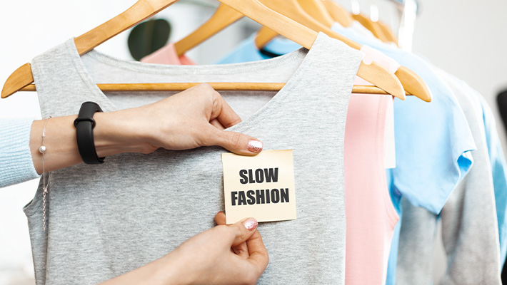Slow Fashion: Kleidung auf Kleiderbügeln
