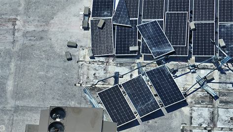 Solarpanels von oben