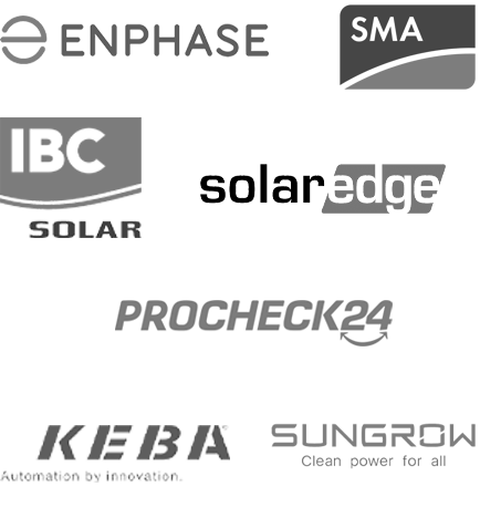 KEBA, ProCheck24, Enphase, IBC Solar, Solaredge, Sungrow, SMA