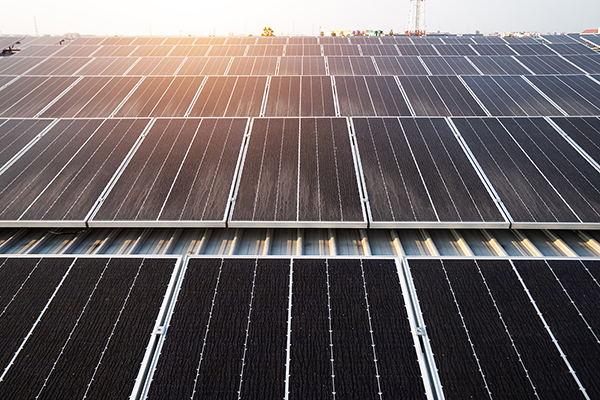 Solar Panels auf dem Dach