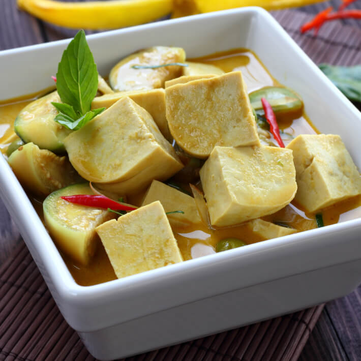 Kokosnuss-Tofu Gericht