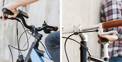 Vergleichsbild zwischen E-Bike und Fahrrad